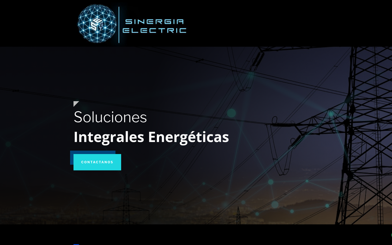 Captura del sitio de Sinergia Eléctrica