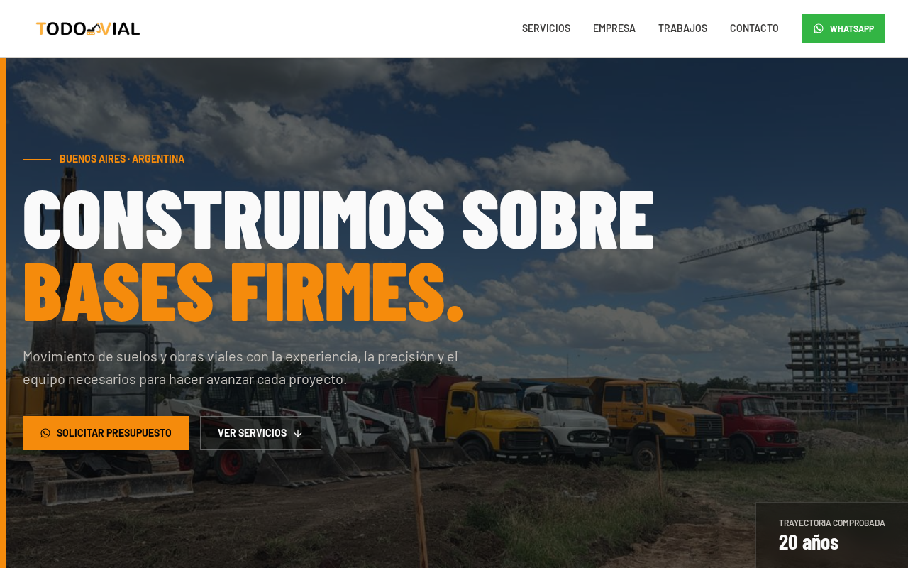 Captura del sitio de Todo Vial